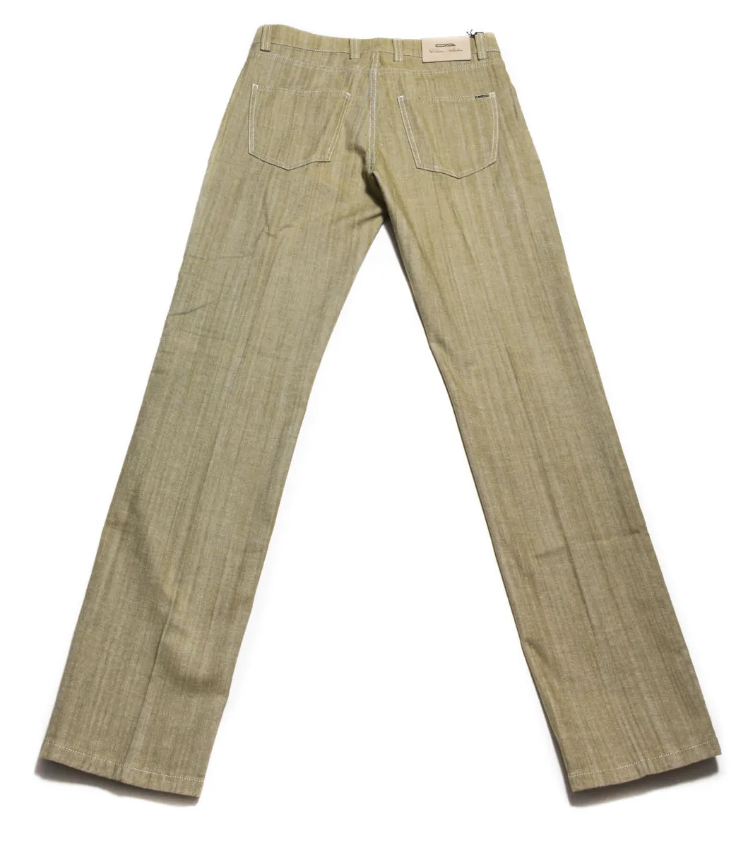 Cesare Attolini Light Green Jeans - Slim