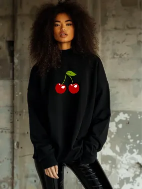 CHERRY POP SWEATER - BLACK