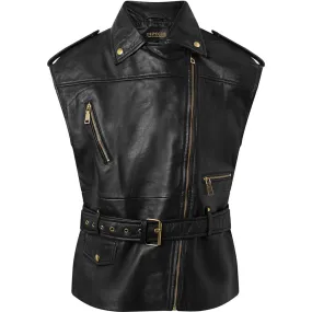 Cool Tess biker leather vest / 50954 - Black (Nero)