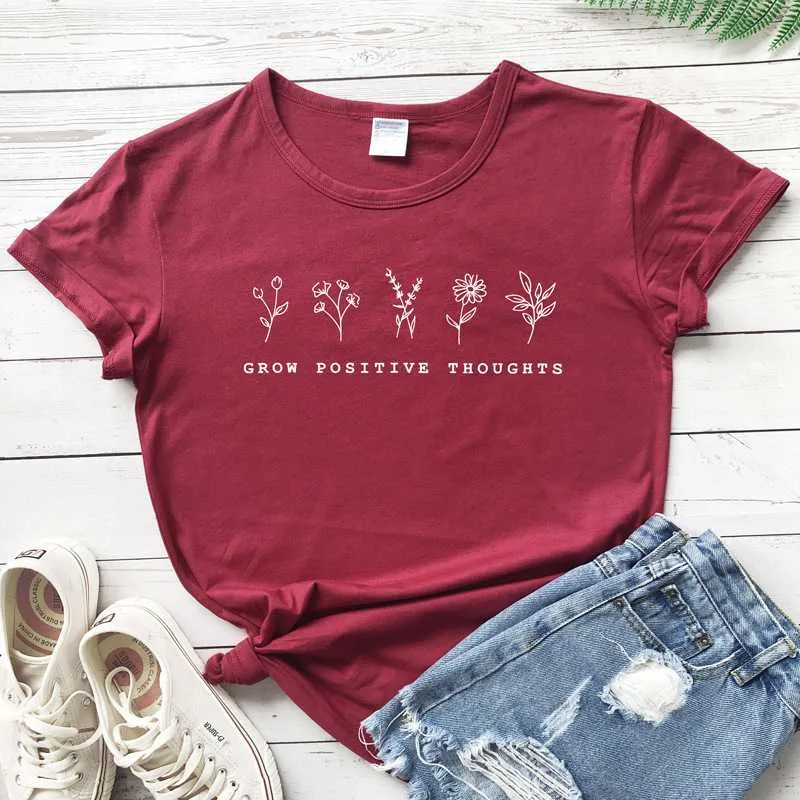 Cute Graphic Words Printed Tee Shirts