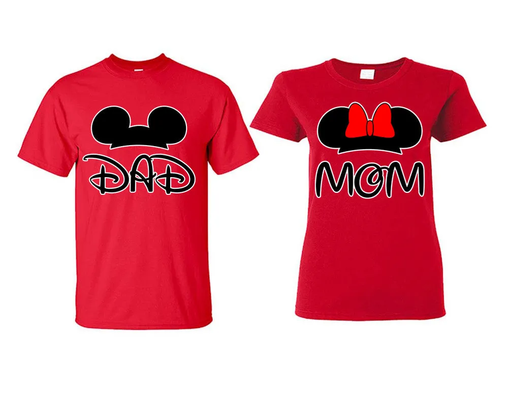 Dad and Mom Couple Matching Shirts, Design Man and Woman Shirts