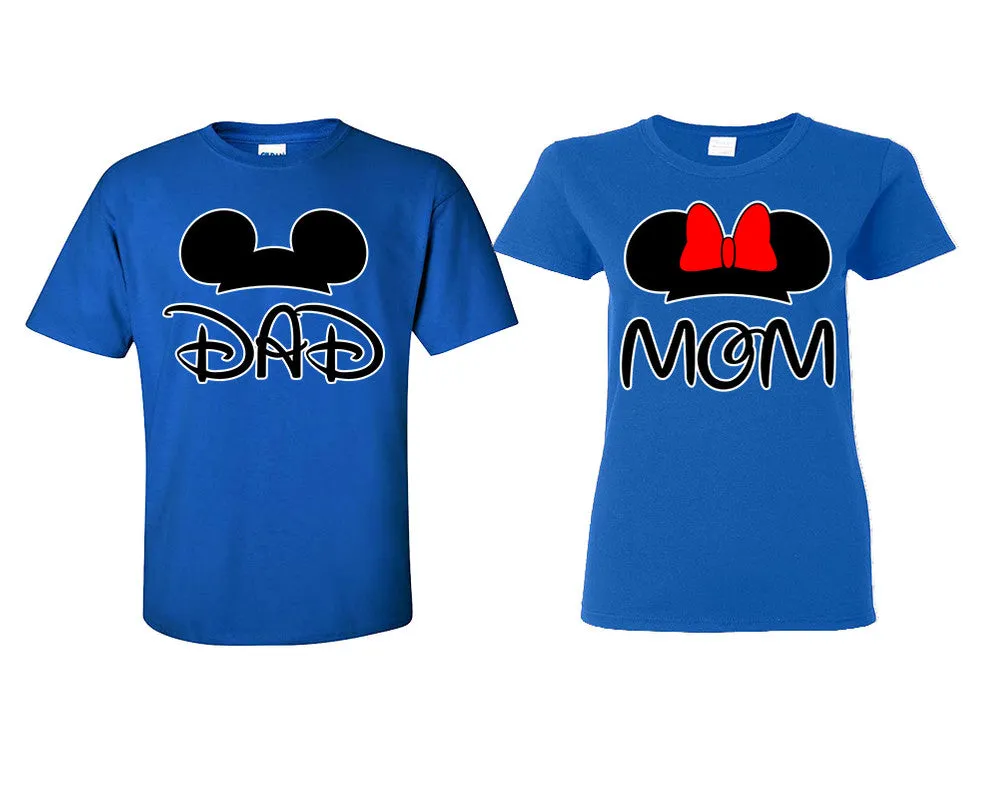 Dad and Mom Couple Matching Shirts, Design Man and Woman Shirts