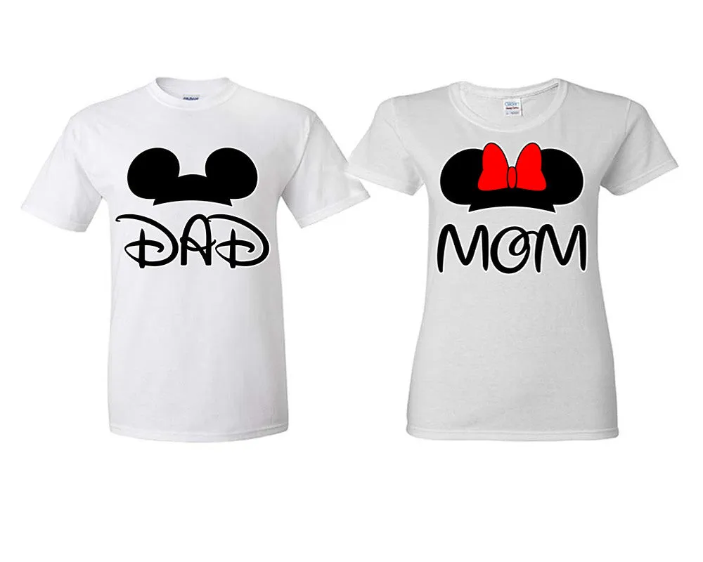 Dad and Mom Couple Matching Shirts, Design Man and Woman Shirts