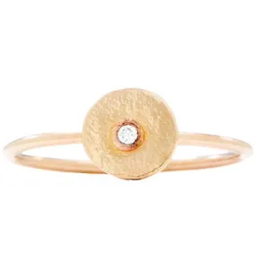 Disk Stacking Ring With Diamond