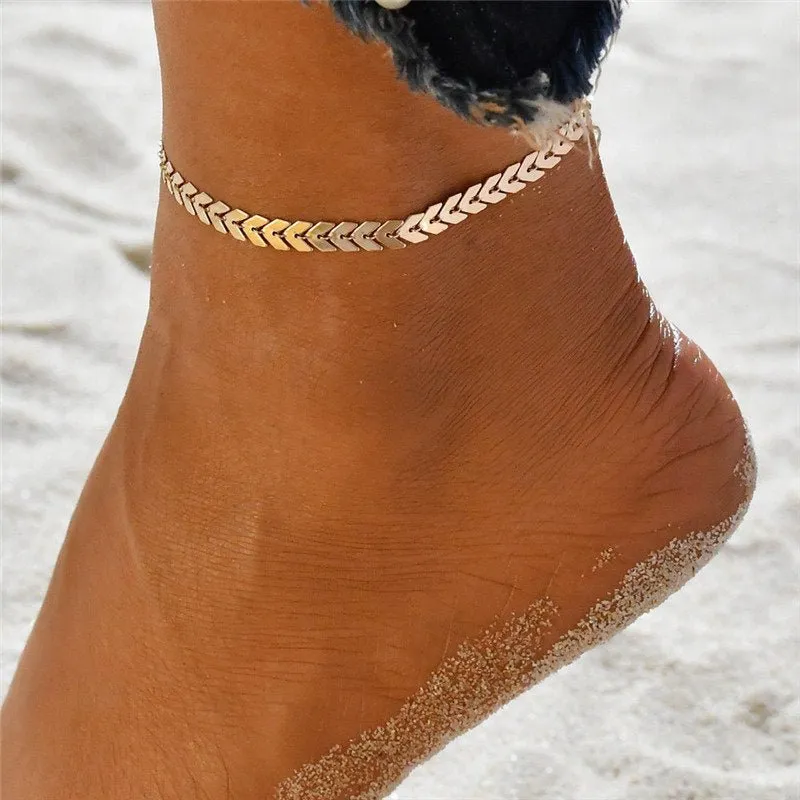 Double Heart Anklet