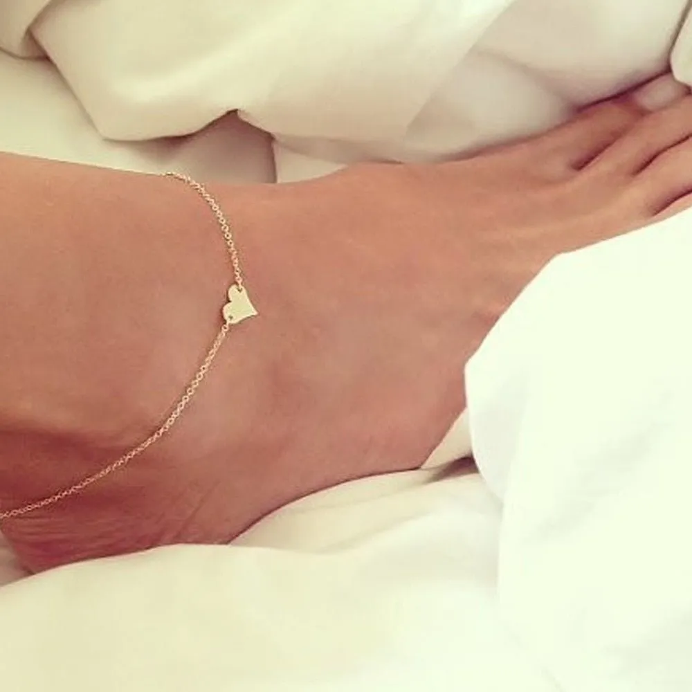 Double Heart Anklet