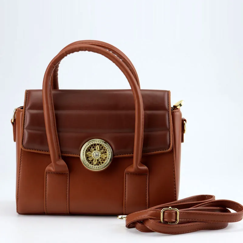 Flora Solid Genuine Leather Shoulder Bag for Women