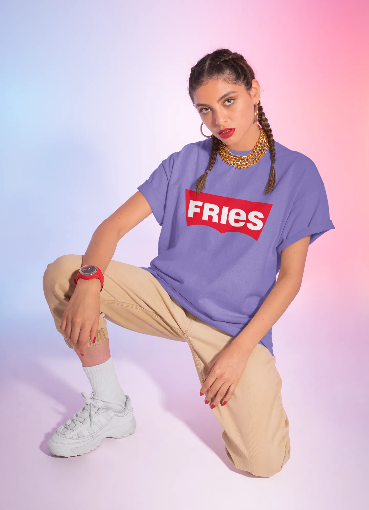 FRIES Levis style Oversized T-shirt