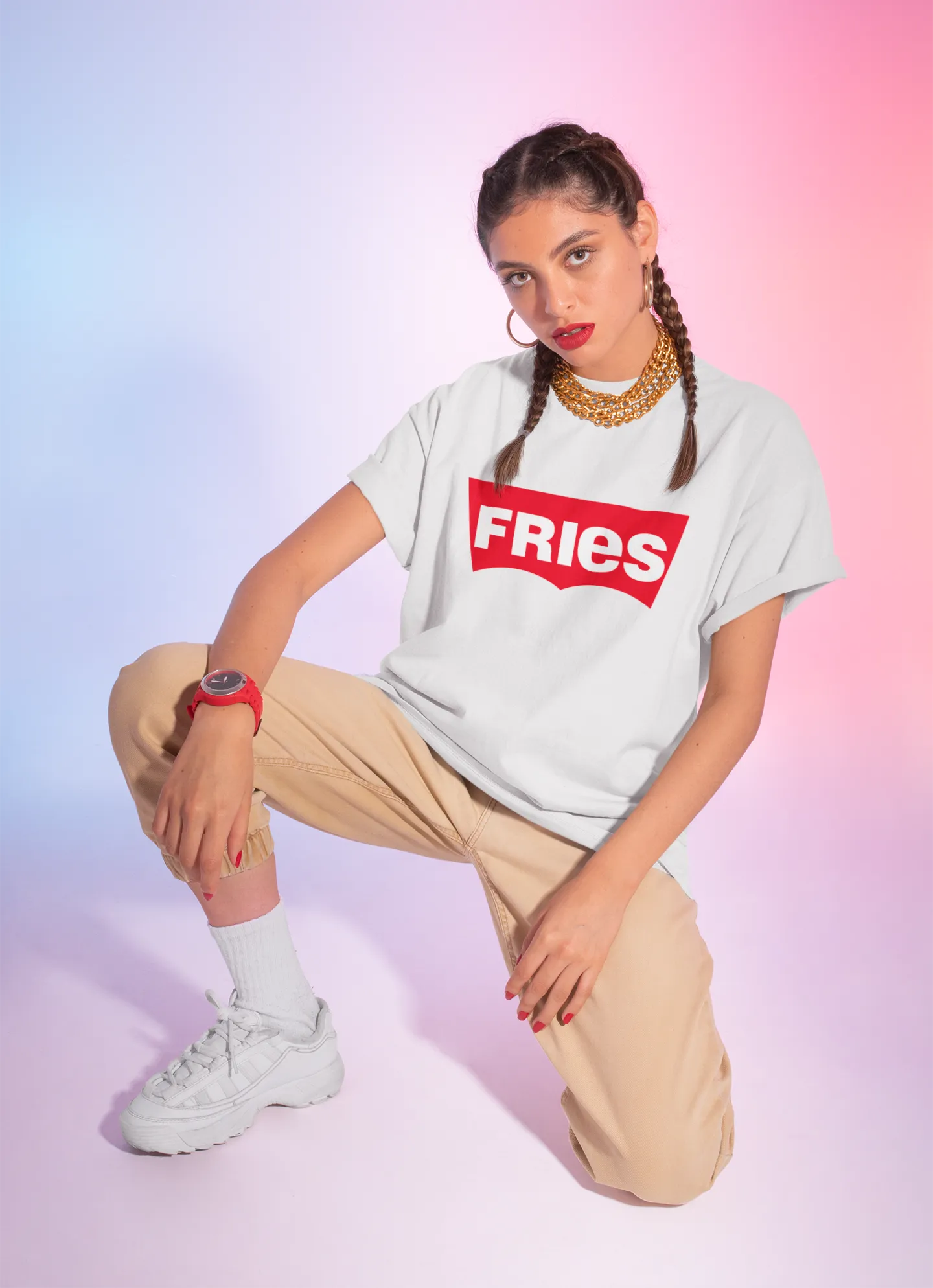 FRIES Levis style Oversized T-shirt