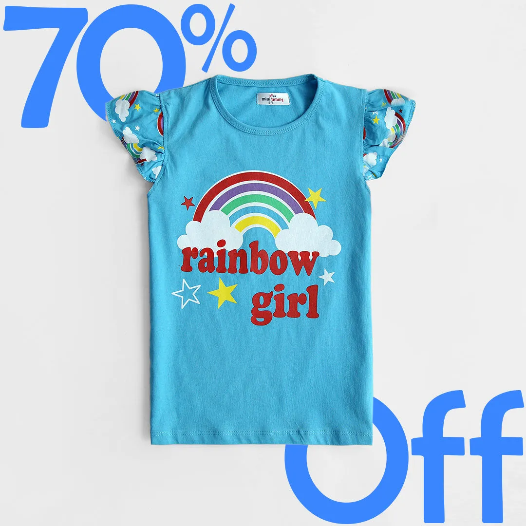 Girls Soft Cotton Graphic T-Shirt