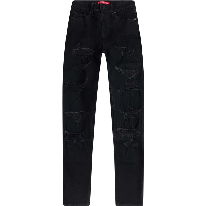 Heavy Ripoff Semi Basic Denim Pants - Deep Black