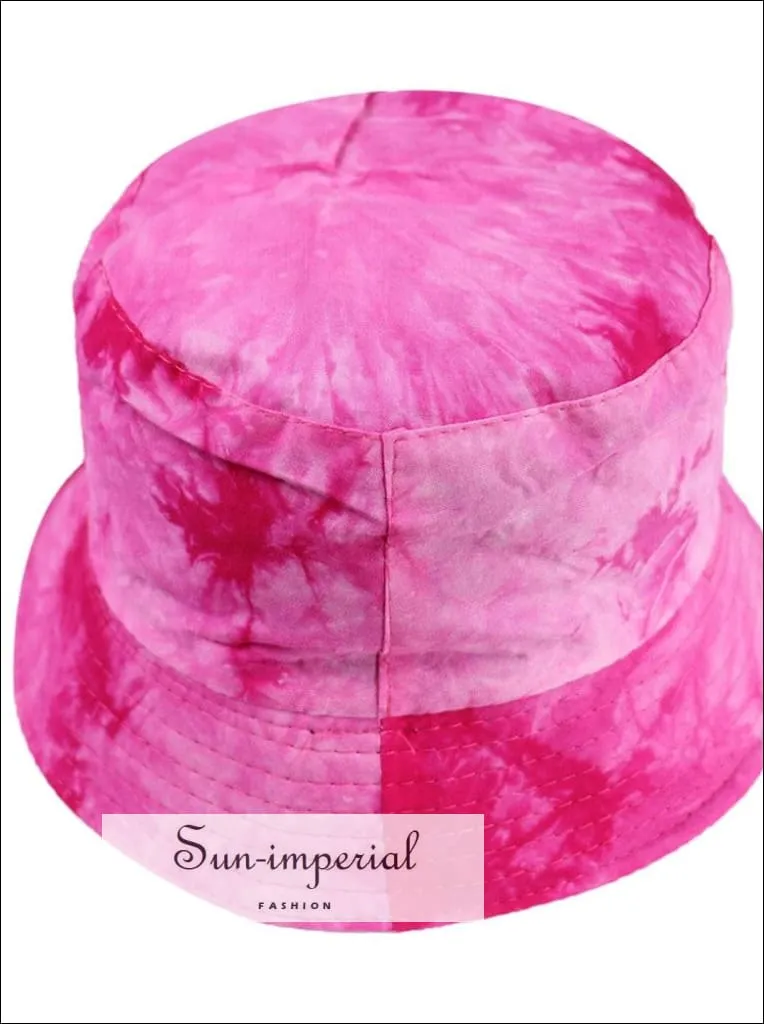 Hot Pink Paint Splash Print Reversible Black White Cow Pattern Women Bucket Hat