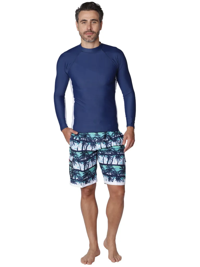 Men’s Long Sleeve Color Block Rash Guard