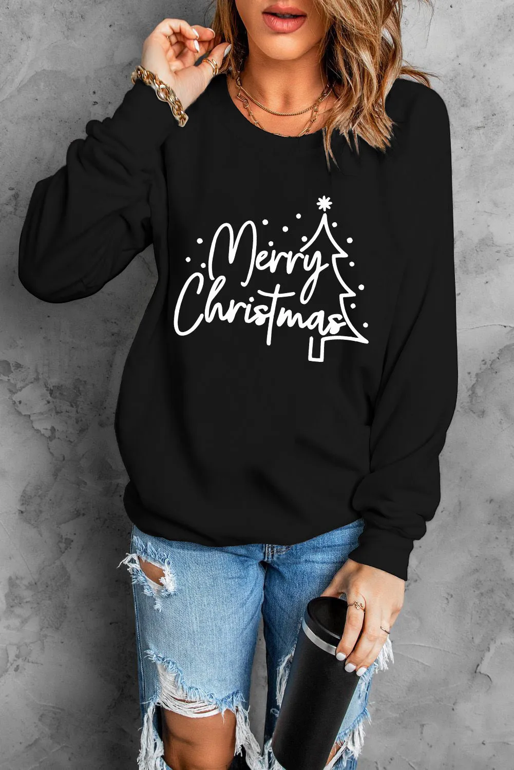 MERRY CHRISTMAS Graphic Sweatshirt