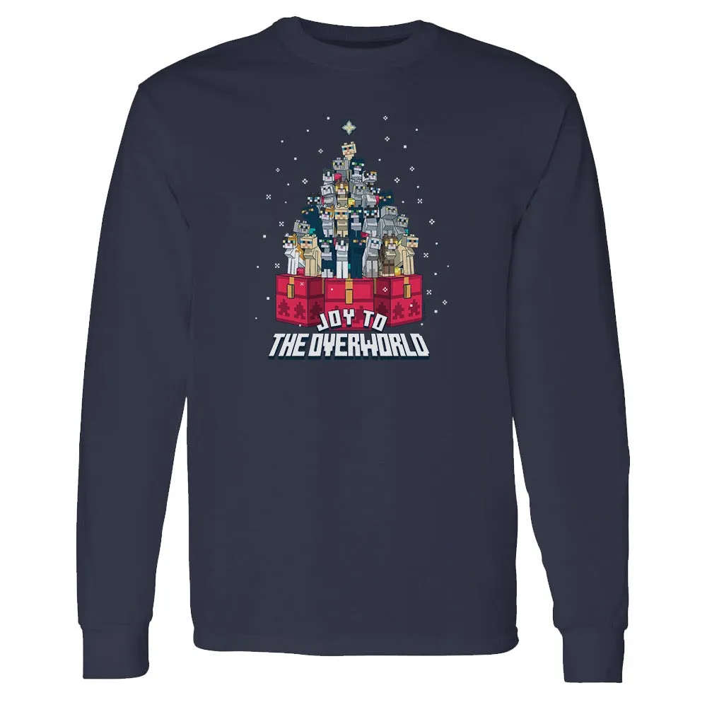 Minecraft Joy to the Overworld Adult Long Sleeve T-Shirt