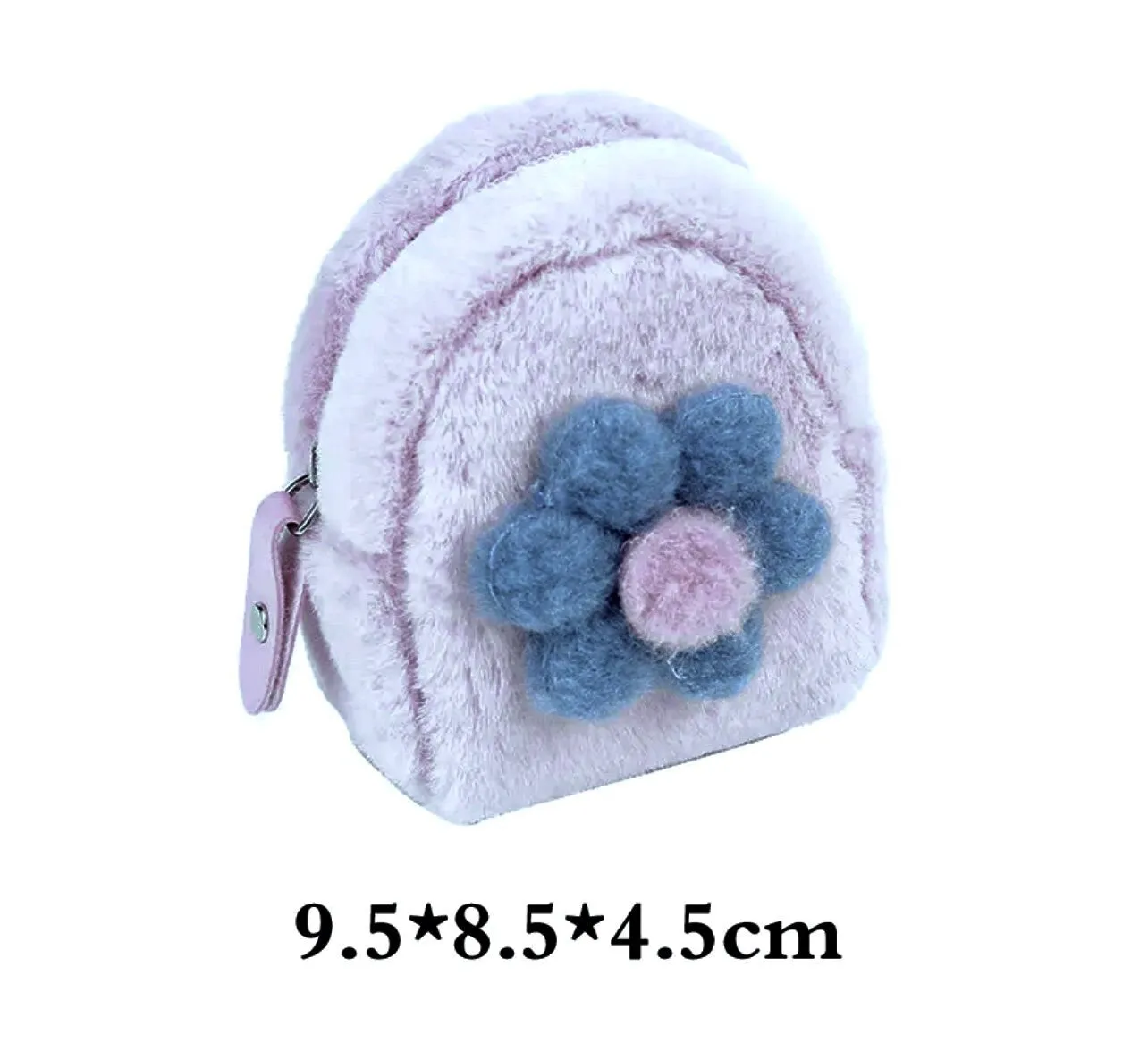 Mini Fluffy Backpack Style Key Chain Coin Purse Pouch Cash Bag Small Wallets Wallet Bags