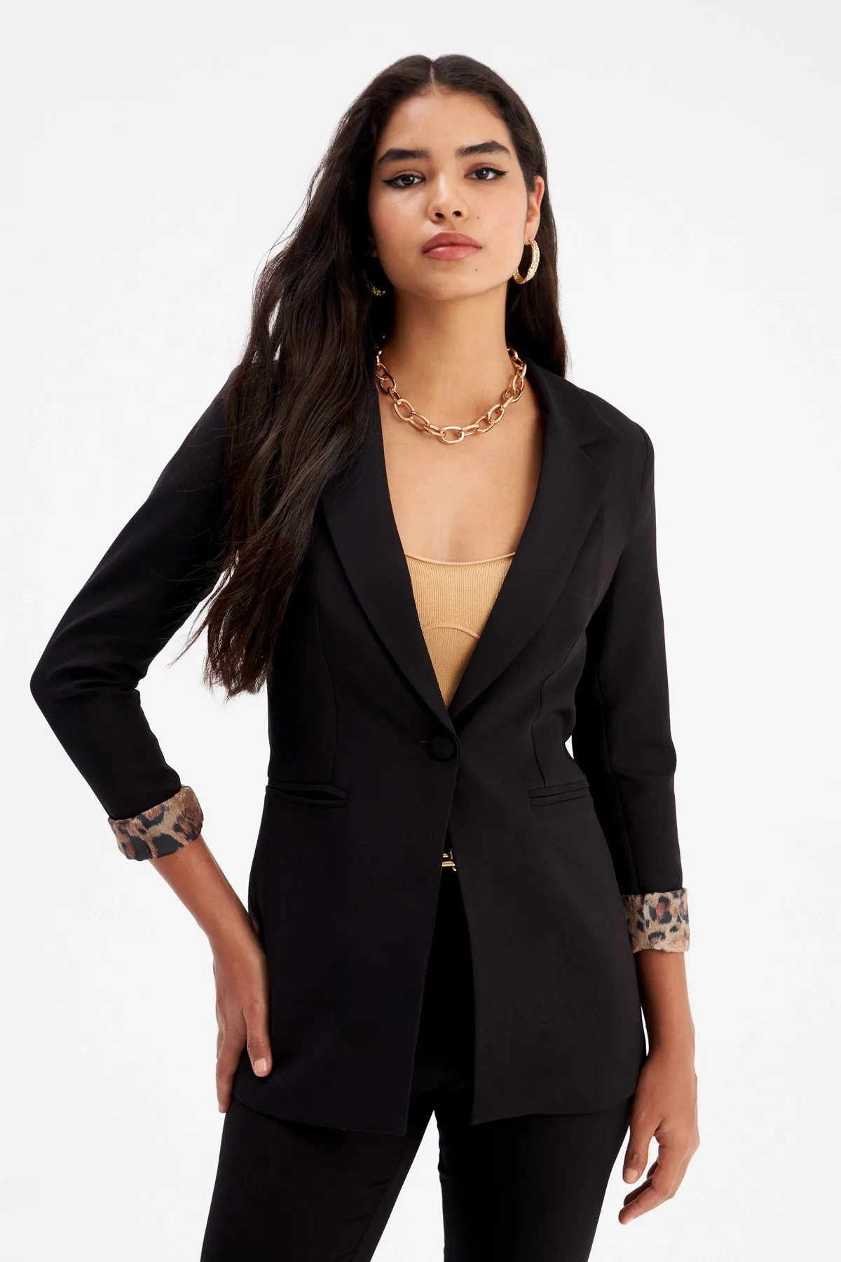 Mono Collar Classic Jacket - BLACK