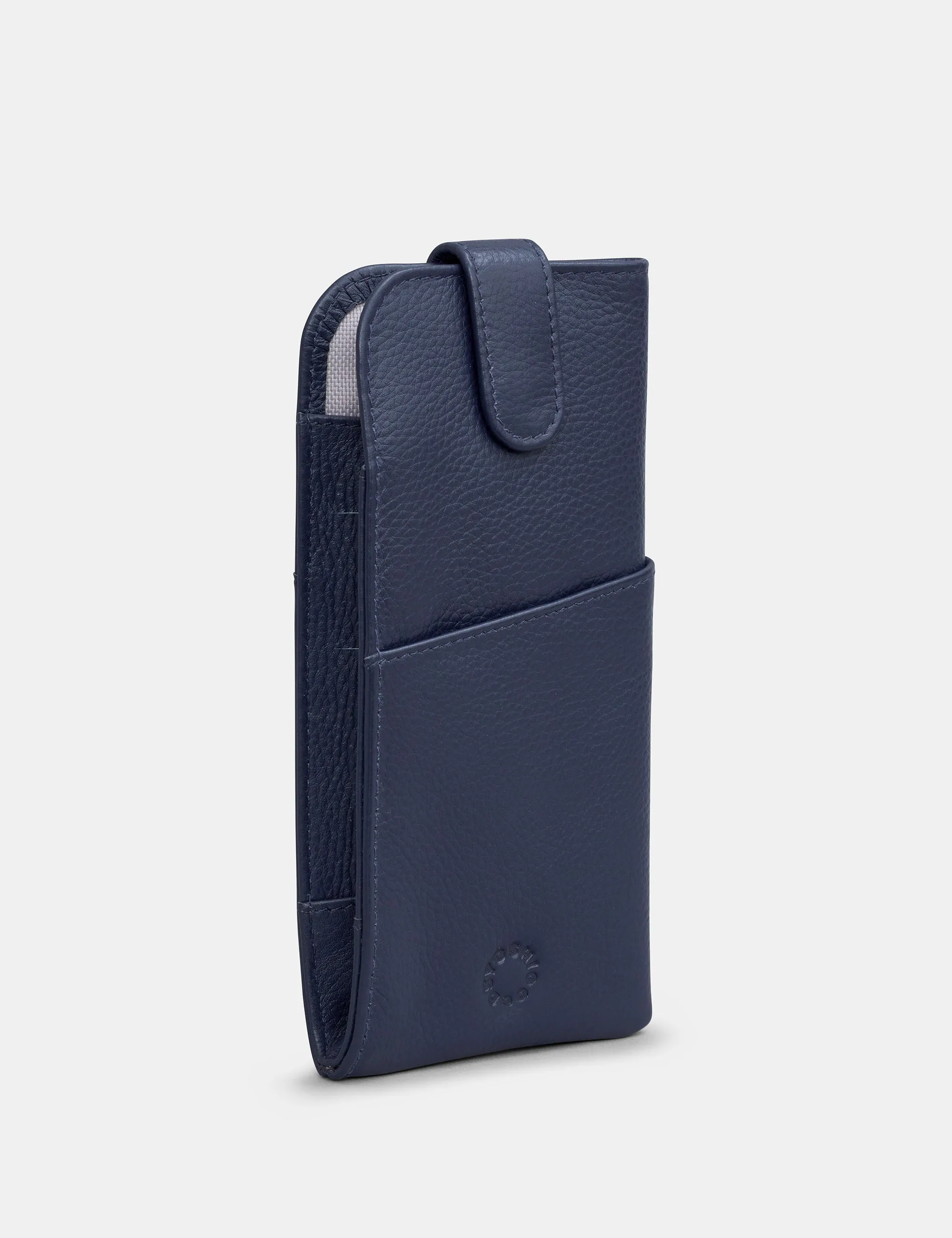 Navy Leather Chilton Glasses Case