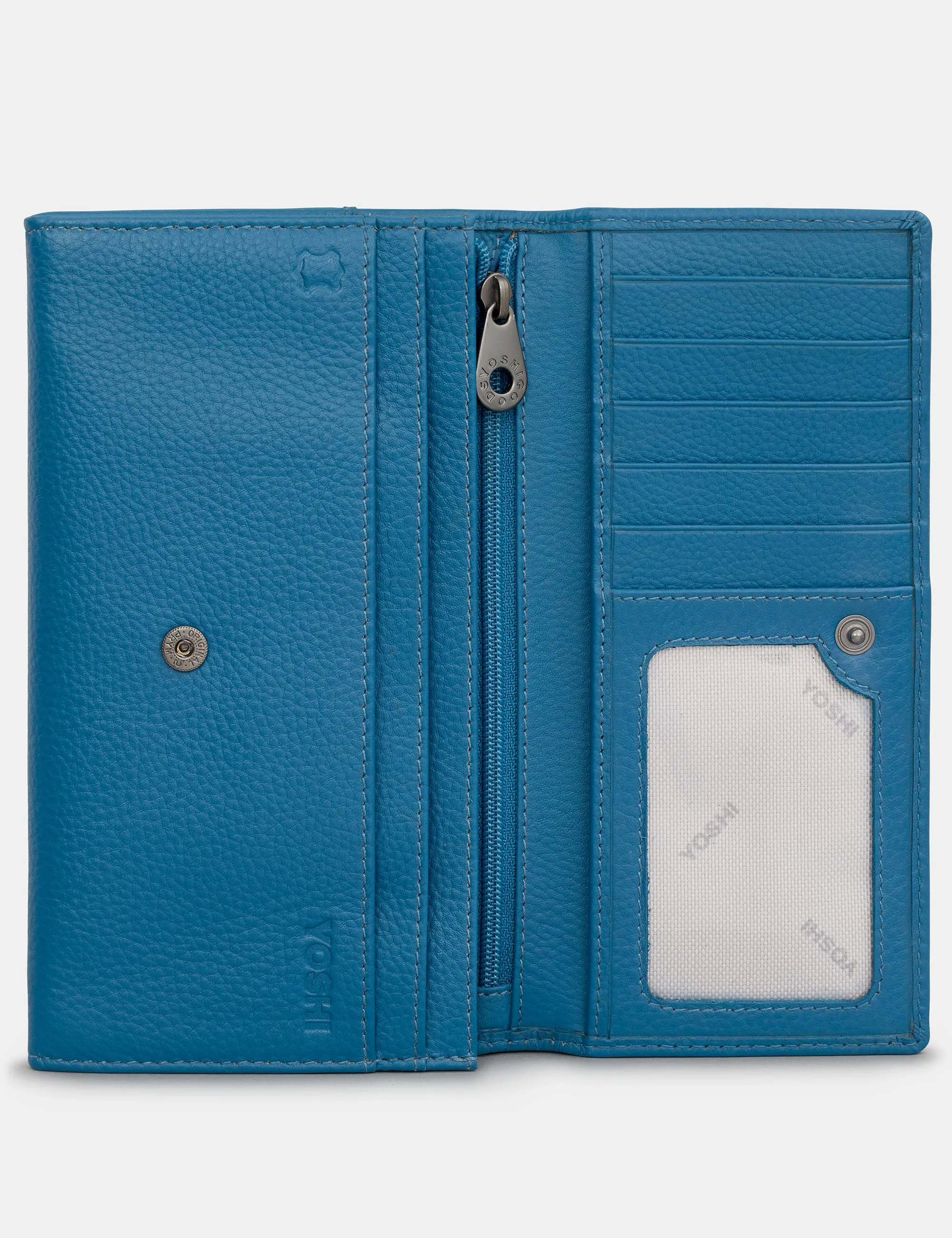 Petrol Blue Leather Hudson Purse