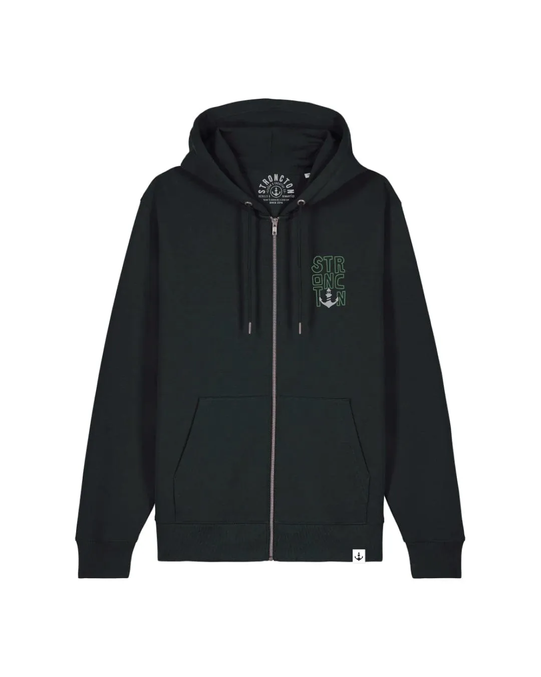 Road Trippin Organic Zip Hoodie - Black