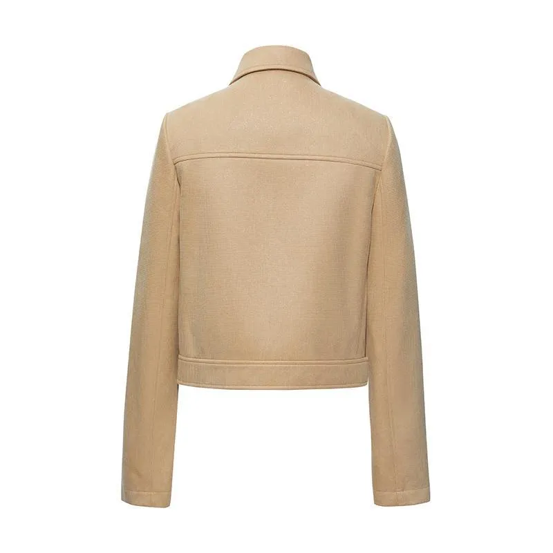 Short Faux Suede Women Jacket