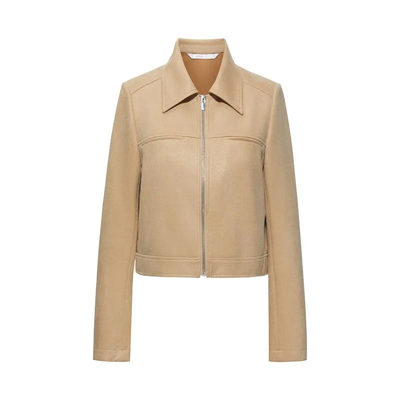 Short Faux Suede Women Jacket