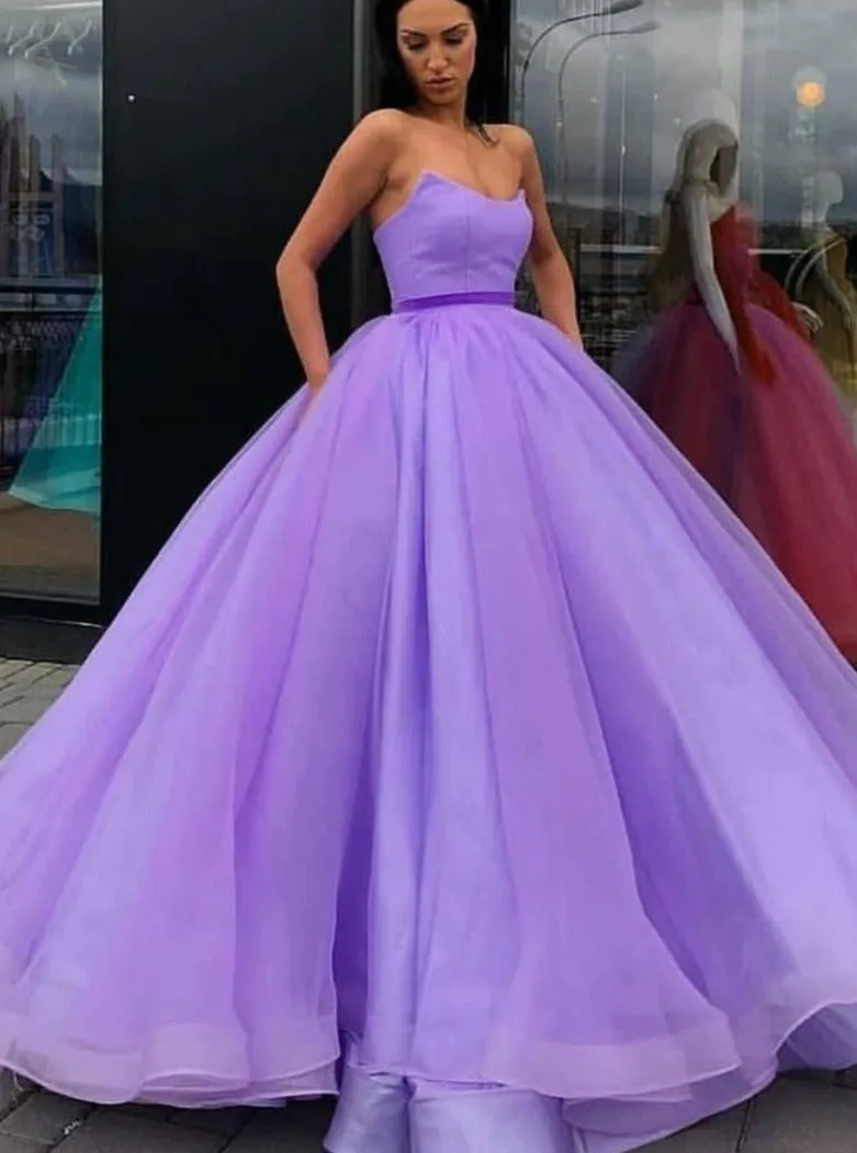 Strapless Ball Gown Prom Dresses Long Evening Party Dresses ER2156