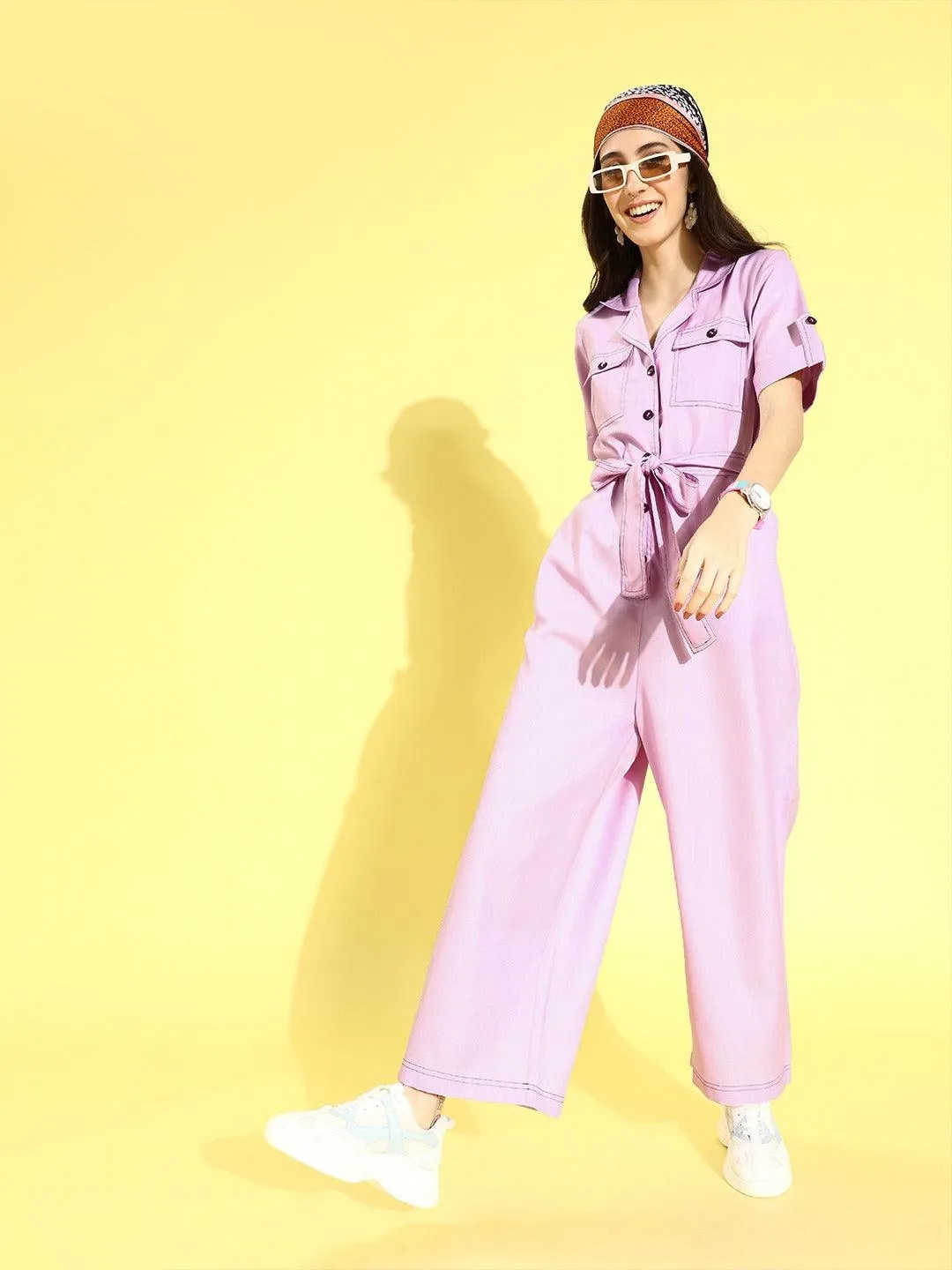 Style Quotient Pink Basic Jumpsuit