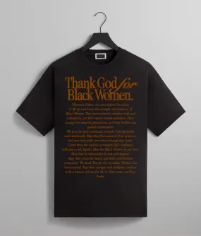 Thank God For Black Women Tee v2 (Black/Brown)