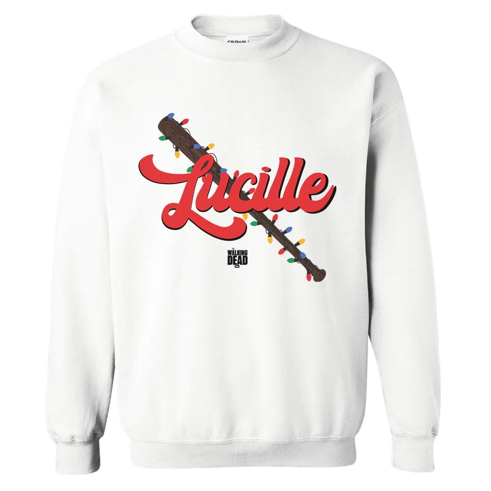 The Walking Dead Lucille Christmas Bat Fleece Crewneck Sweatshirt