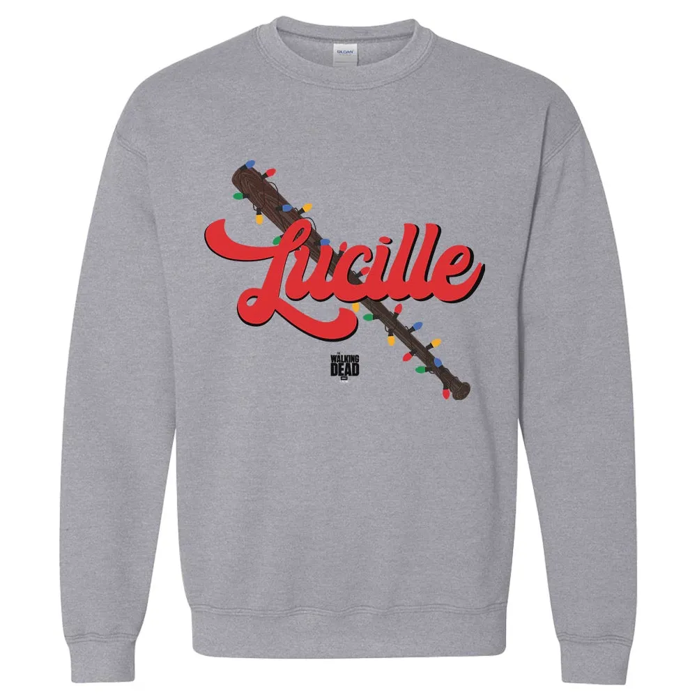 The Walking Dead Lucille Christmas Bat Fleece Crewneck Sweatshirt