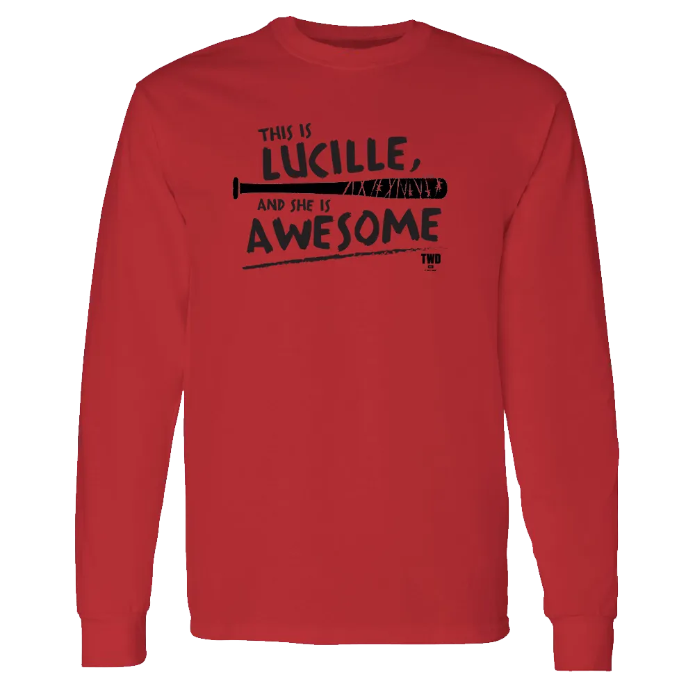 The Walking Dead Lucille Is Awesome Adult Long Sleeve T-Shirt