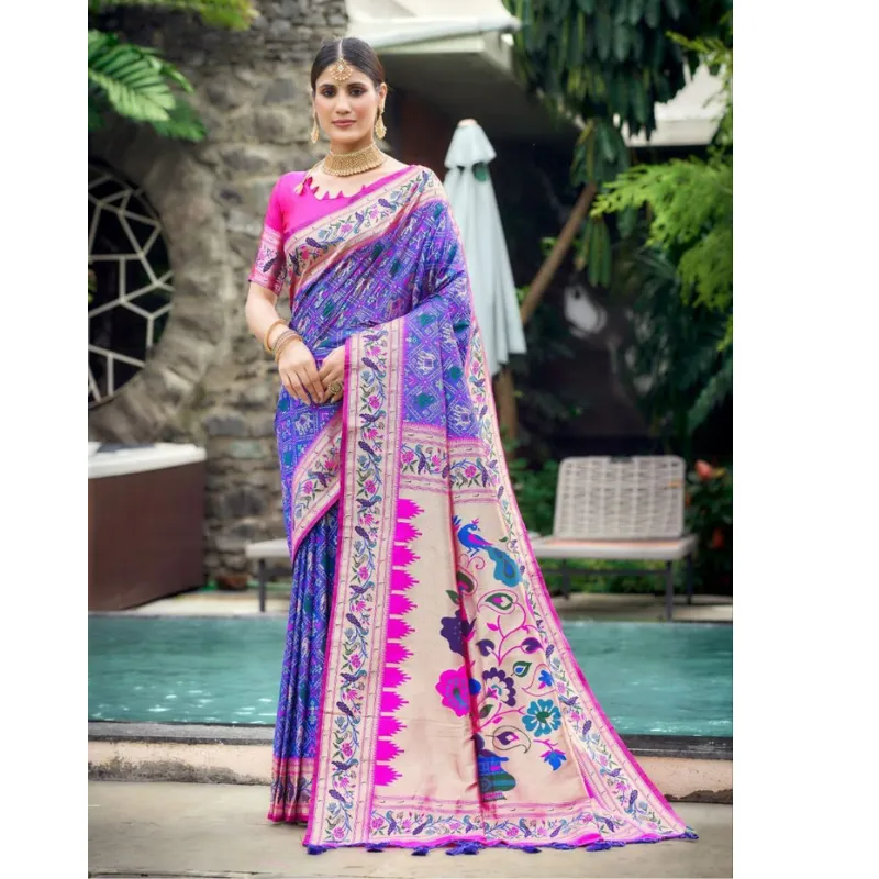 Women Banarasi Soft Silk Patola Saree