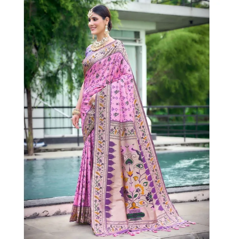 Women Banarasi Soft Silk Patola Saree