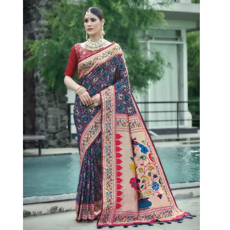 Women Banarasi Soft Silk Patola Saree