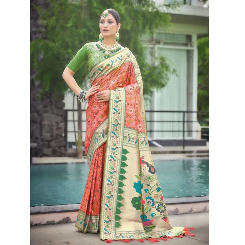 Women Banarasi Soft Silk Patola Saree