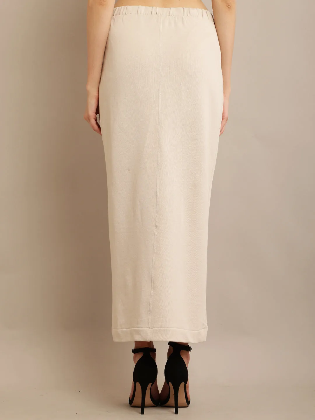 Women Beige Maxi Skirt