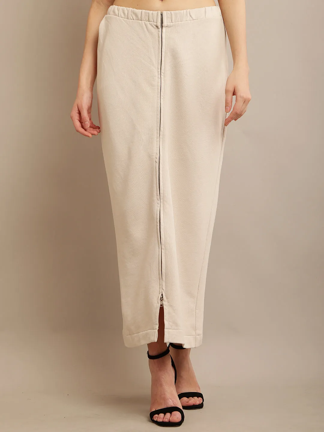 Women Beige Maxi Skirt