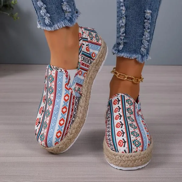 Women's Casual Ethnic Style Colorful Espadrilles 08347813S