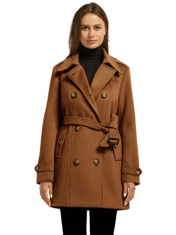 Women's Double Coat Mid-Long Winter Trench Coat33993